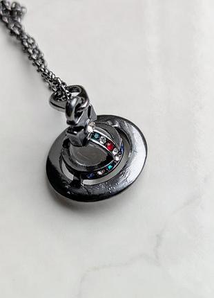 Кулон saturn black invisible vivienne westwood