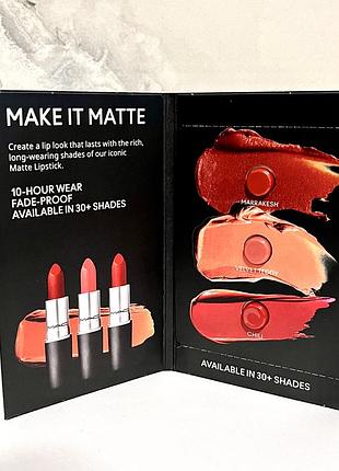 Пробники помади mac matte ( 3 відтінка)