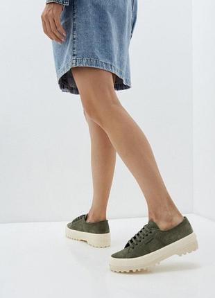 Італійські замшеві жіночі кеди на платформі superga 🇮🇹 35 розмір