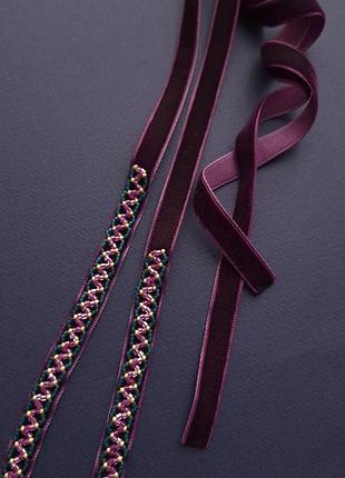 Стрічковий гердан, силянка, чокер з бісеру