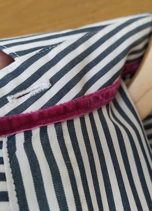 Жіноча сорочка в смужку - 100% cotton, оксамитові елементи