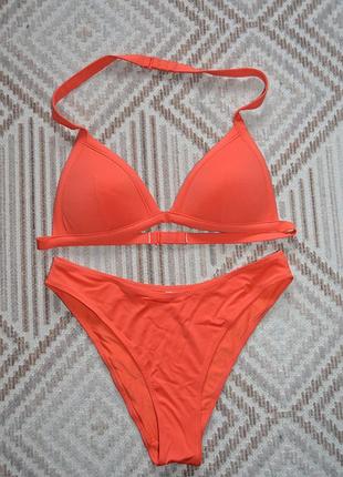 Персиковий купальник h&m s/m чашка а/в