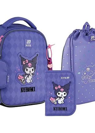 Набір kite рюкзак + пенал + сумка для взуття set_hk25-555s-2 kuromi