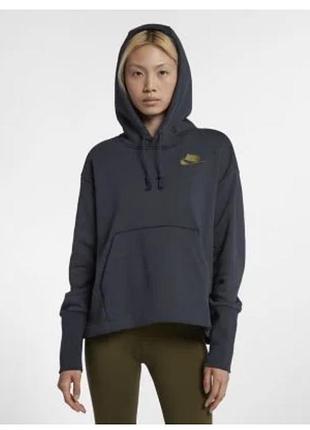 Вкорочене худі nike синє жіноче 4