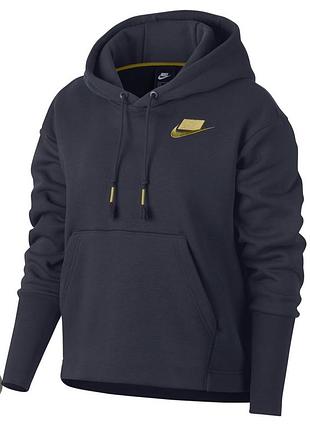 Вкорочене худі nike синє жіноче 3