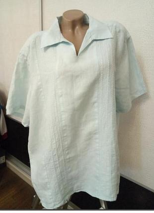 Мужская льняная рубашка в этно стиле