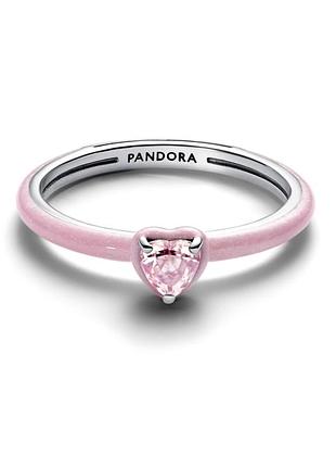 Каблучка у стилі пандора pandora посріблення 925 проби s925 перстень кільце рожеве серце