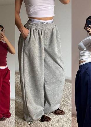 Штаны спортивные с лого резинкой