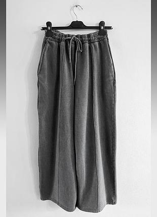 Брюки спортивные вареные широкие zara