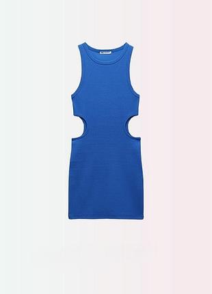 Синя сукня в рубчик zara