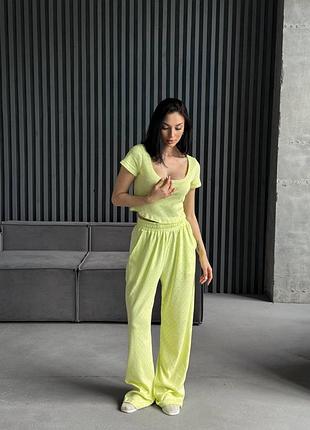 Женская ц костюм штаны и топ