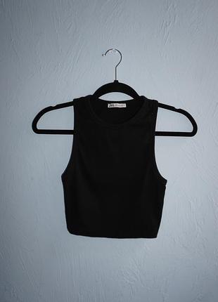 Базова бавовняна майка топ zara3 фото