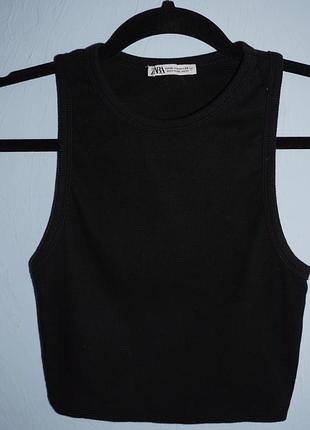 Базова бавовняна майка топ zara4 фото