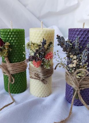 Набор свечей из натуральной вощености