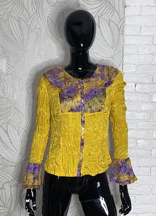 Блуза шовкова блузка з воланами atelier