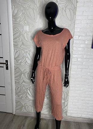 Лляний комбінезон трикотажний комбез льон esmara, xxl-xxxl 52-54р