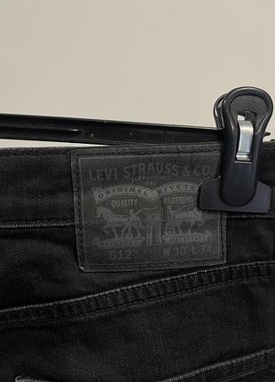 Levi's levis 512 черные джинсы мужские3 фото