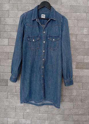 Платье рубашка джинсовое