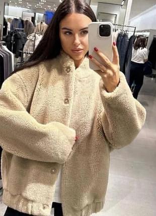 Трендовая шуба zara р s