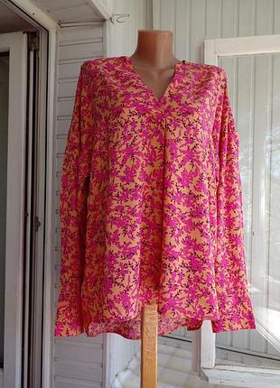 Красива віскозна блуза сорочка великого розміру батал