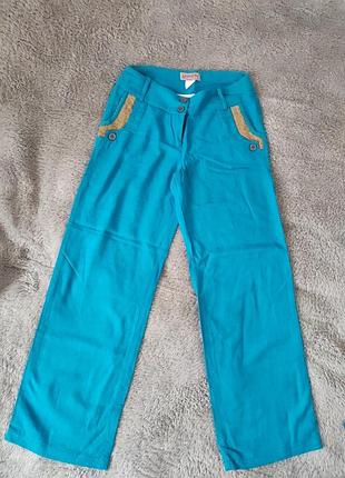 Ladybird  брюки штани широкі льон і віскоза 36 розмір.довжина 97, талія36,бедра48, посадка 25)32