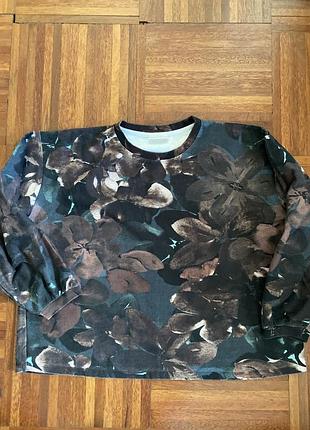 Новий оверсайз бавовняний укорочений світшот преміум бренду poetry 16-18; 44 uk 🇬🇧