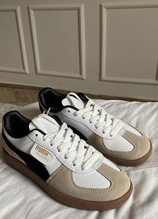 Жіночі кеди кросівки puma palermo білі бежеві нові шкіра