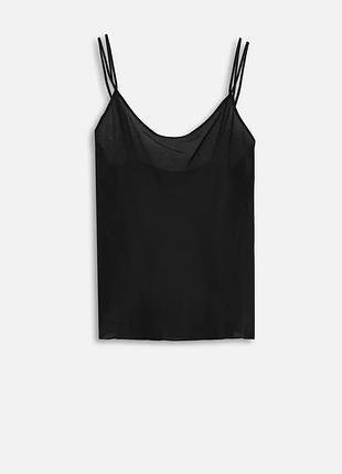 Шовковий топ жіночий чорний zara new