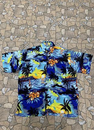 Чоловіча гавайка гавайська сорочка з коротким рукавом на літо