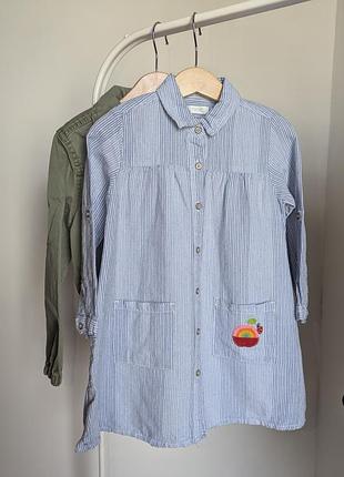 Платье лен next на девочку 3-4роки