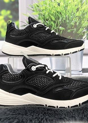 Кроссовки женские paolla черные эко-кожа с текстильными вставками 4865