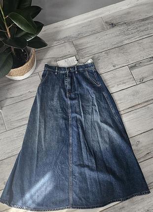 Джинсва юбка stradivarius zara
