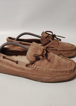 Clarks утеплённые замшевые мокасины лоферы