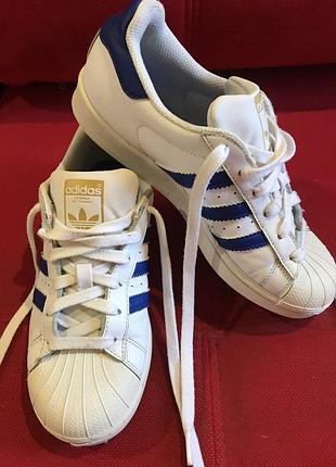 Кожаные кроссовки adidas super star