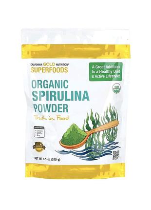 Superfoods, порошок з органічної спіруліни, 240 г (8,5 унції)