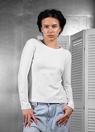 Лонгслив кофточка белого цвета jasmin