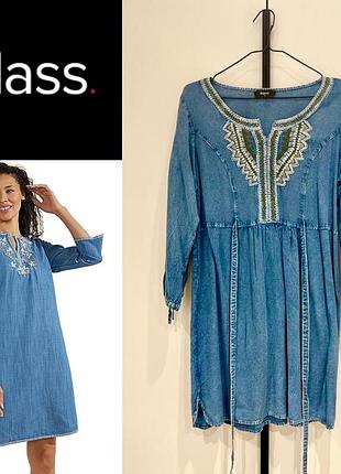 Легкая джинсовая сокня с вышивкой