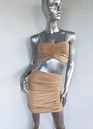 Костюм юбка топ shein