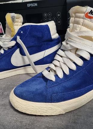 Nike blazer high hi suede vintage royal blue