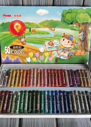 Набір pentel phn-50h масляна пастель (50 кольорів в коробці)