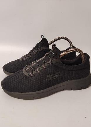 Skechers черные кроссовки на резинке
