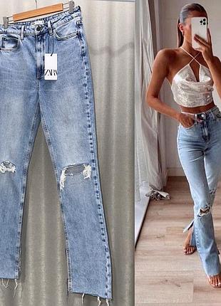 Джинси zara з розрізами