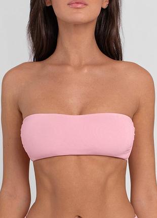 Светло-розовый топ бандо купальник s primark