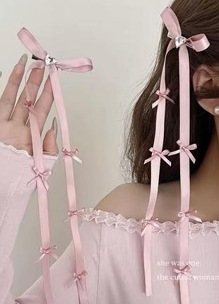 Шпильки рожеві бантики coquette лоліта