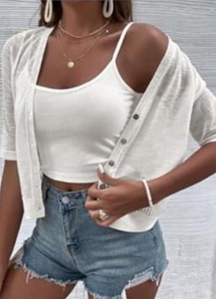 Современный/ трендовый пол прозрачный кардиган