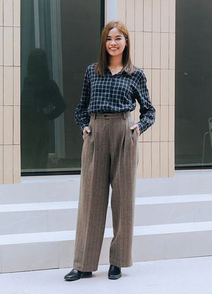 Хлопковая рубашка из коллекции ines de la fressange от uniqlo