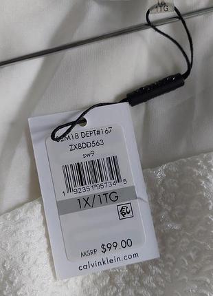 Шикарная праздничная трендовая блузка с кружевом calvin klein (размер 1xl)5 фото