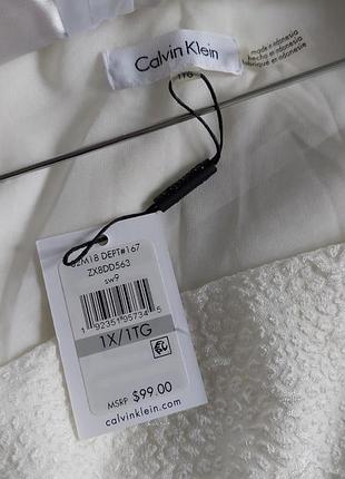 Шикарная праздничная трендовая блузка с кружевом calvin klein (размер 1xl)9 фото