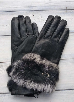 Рукавички.жіночі зимові рукавички felix з хутром розмір 6,5-7