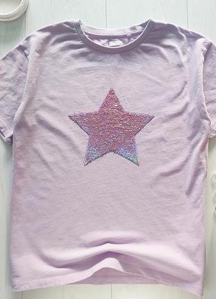Футболка со звездой с пайетками артикул: 22886